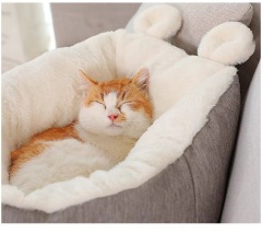 Cat Warm Basket Bed Cat House Kennel for Dog Puppy Home Sleeping Kennel Teddy Comfortable House