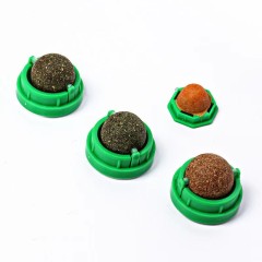 Catnip Cat Wall Sticky Ball Toy Scratcher Treatment Health Natural Removal Ball Promote Digestion Cat Grass Snacks Four Pack