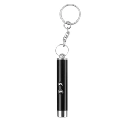 4mW Mini Light Training Torch Flashlight Teasing Cat Keychain LED Laser pointer Portable Pet Cat Tickle Toy Pointer No battery