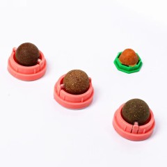 Catnip Cat Wall Sticky Ball Toy Scratcher Treatment Health Natural Removal Ball Promote Digestion Cat Grass Snacks Four Pack