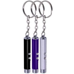 4mW Mini Light Training Torch Flashlight Teasing Cat Keychain LED Laser pointer Portable Pet Cat Tickle Toy Pointer No battery