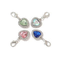 Rhinestone Love Dog Cat Pendant Jewelry Small Cat and Dog Collar Pendant Accessories