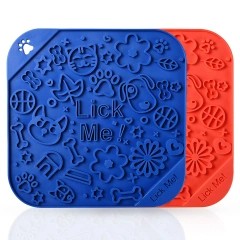Pet Lick Pad Slower Feeder Pad Cats Dog Mat Feeding Cats Dogs Licking Mat Pet Bathing Distraction Pads Silicone Dispenser
