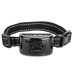 New USB Rechargeable Dogs Training Collar Ultrasonic Pet Dog Anti Barking Stop Barking Vibration Waterproof Collar Devices