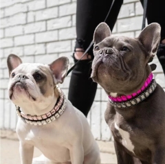 Luxury Dog Collar Rhinestone Pet Necklace PU Leather Adjustable Cat Dog Collar Small Medium Large Dog Pet Accessories Supplies