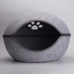 Four Seasons Detachable And Washable Felt Cat Cave Indoor Cat House Bed