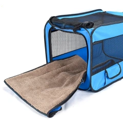 600D Oxford Pet Car Travel Accessories For Dogs Cats Carriers Foldable Portable Pet Cage Tent Kennel With Mat Outdoor