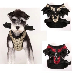 Fashion Pet Dog Harness Leash Training Walk Vest Small Medium Dogs Cat Bat Wings Harness With Leash Set Chihuahua Pet Products