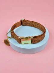 1 Pcs Summer Cute Pet Collar With Pendant Double-Sided Printed Pet Dog And Cat Holiday Gift Pet Adjustable Collar