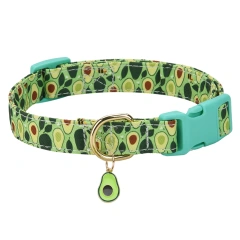CP611 Pet Dog Puppy Cat Fruit pattern Collar with Metal Fruit pendant Applicable to Small Medium Pet