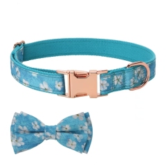 Adjustable Nylon Personalized Dog Collar Dog Supplies Custom ID Tag Flower KItten Puppy Small Large Unisex Dog Collar Pet Collar