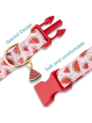 CP602 Fruit pattern Pet dog collar with Fruit metal pendant do for Cat Puppy Dog