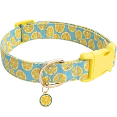 CP602 Fruit pattern Pet dog collar with Fruit metal pendant do for Cat Puppy Dog