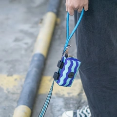 Large Capacity Dog Leash Bag Holder Neoprene Dog Bag Holder Waste Bag Dispenser for Leash