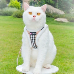 Winter Pet Dog Harness Soft Puppy Cat Harness Leash Set Warm Dogs Clothes Adjustable Vest for Small Dogs Outdoor Supplies