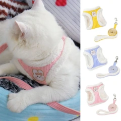 1 Set Comfortable Cat Vest Harness Soft Handle Out Towing Tear Resistant Cat Chest Strap Leash