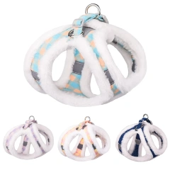 Winter Warm Fur Pet Dog Harness Leash Set Adjustable Reflective Chihuahua Puppy Cat Harness Vest For Small Dogs Yorkie