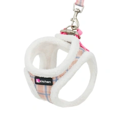 Winter Pet Dog Harness Soft Puppy Cat Harness Leash Set Warm Dogs Clothes Adjustable Vest for Small Dogs Outdoor Supplies