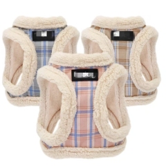 Winter Pet Dog Harness Soft Puppy Cat Harness Leash Set Warm Dogs Clothes Adjustable Vest for Small Dogs Outdoor Supplies