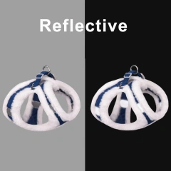 Winter Warm Fur Pet Dog Harness Leash Set Adjustable Reflective Chihuahua Puppy Cat Harness Vest For Small Dogs Yorkie