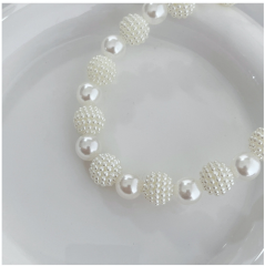 Pet supplies pearl beaded cat necklace jewelry accessories small and medium dogs Teddy dog collar