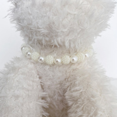 Pet supplies pearl beaded cat necklace jewelry accessories small and medium dogs Teddy dog collar