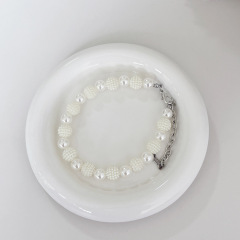 Pet supplies pearl beaded cat necklace jewelry accessories small and medium dogs Teddy dog collar