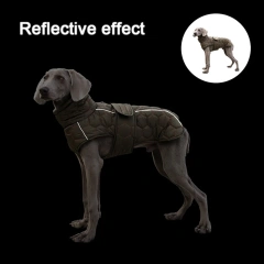 Winter Dog Clothes for Large Dogs Windproof Soft Quilted Warm Dog Jacket Adjustable Reflective Water Repellent Snow Big Dog Coat