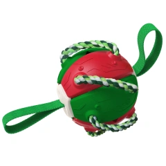 Football Dog Toy Flying-Ball Discs Balls Doggy & Puppy Toys Game, Interactive Dog Toys for Tug of War,Puppy Birthday Gifts