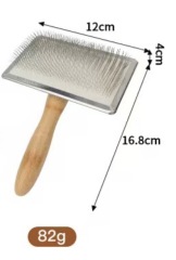 Dog Comb Solid Wood Dog Brush Pet Hair Remover Massage Cat Brush Pet Grooming Stainless Steel Combs for Cats Hair Knot Opening