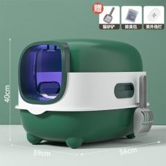 Closed cat litter box, splash proof, odor isolation, dual-purpose, foldable design