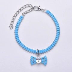 Fashion Shiny Diamond Bow Pet Necklace Adjustable Collar Cat Jewelry Bows Pendant Suitable For Pets Party Dress Up Supplies