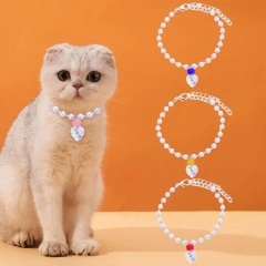 Chihuahua Puppy Necklace Cat Necklace Pet Fake Crystal Jewelry Necklace Small Medium Dogs