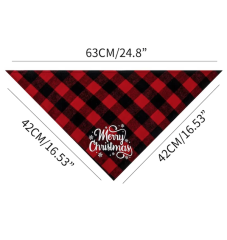 Dog Bandana Christmas New Year Classic Buffalo Plaid Pet Scarf Triangle Bibs Kerchief for Small Medium Large Dogs Pets Bandanas
