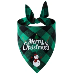 Dog Bandana Christmas New Year Classic Buffalo Plaid Pet Scarf Triangle Bibs Kerchief for Small Medium Large Dogs Pets Bandanas