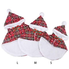 Christmas Pet Cape Cloak Costume Dog Cat Outfit Red Cute Warm Soft Cat Clothes for Small Medium Sized Puppy Dog Cat New Year