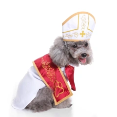 Puppy Fancy Dress,Christmas Santa Costume, Halloween Cat Costume, Pet Clothes, Christmas Suit with Cap for Dogs and Cats
