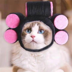 Pet Supplies Landlady Hair Rollers Hat Headwear for Halloween/Christmas Present