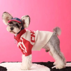 Men's Teddy Schnauzer Bears Sports Sweater, Little Dog Clothes, Autumn and Winter Cardigan, Handsome Pet Wear, New