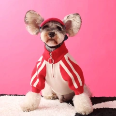 Men's Teddy Schnauzer Bears Sports Sweater, Little Dog Clothes, Autumn and Winter Cardigan, Handsome Pet Wear, New