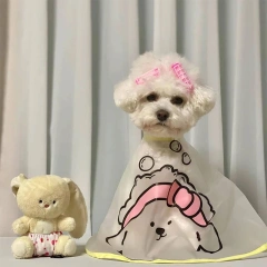 Pets Dogs Clothes Cloak Haircut Cloak Jacket For Dogs Cats Tear Stain Facial Care Waterproof Raincoat Cape Cloth Pet Supplies