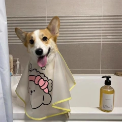 Pets Dogs Clothes Cloak Haircut Cloak Jacket For Dogs Cats Tear Stain Facial Care Waterproof Raincoat Cape Cloth Pet Supplies