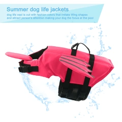 Dog Life Jacket Dog Safety Vest Adjustable Preserver with High Buoyancy and Durable Rescue Handle for Small Medium and Large Dog