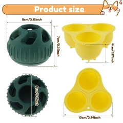 2Pcs/Set Dog Pupsicle Silicone Slow Food Ball Bite Resistant Slow Food Ball Safe Slow Food Ball Help Grinding Teeth for Pets