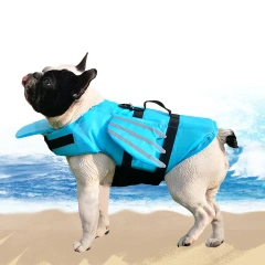 Dog Life Jacket Dog Safety Vest Adjustable Preserver with High Buoyancy and Durable Rescue Handle for Small Medium and Large Dog