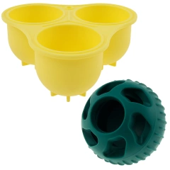 2Pcs/Set Dog Pupsicle Silicone Slow Food Ball Bite Resistant Slow Food Ball Safe Slow Food Ball Help Grinding Teeth for Pets