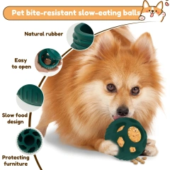 2Pcs/Set Dog Pupsicle Silicone Slow Food Ball Bite Resistant Slow Food Ball Safe Slow Food Ball Help Grinding Teeth for Pets