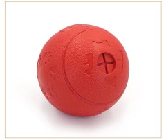 Leakage Food Ball Dog Toy: Durable Natural Rubber Pet Toy with Inlet and Outlet for Small to Medium Breed Dogs