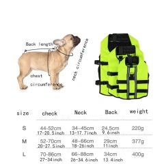 Inflatable Dog Life Jacket for Small Medium Large Dogs Boating Swimming Vest for Dogs Outdoor Portable Safe Folded Dog Swimsuit