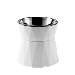 1PC Large Capacity Cat Bowl High Foot Stainless Steel Dog Bowl